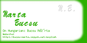 marta bucsu business card